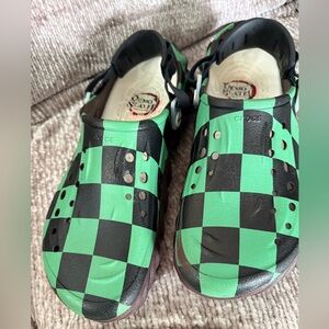 Crocs x Demon Slayer Tanjiro Echo Clog Cosplay Anime Men’s 10 Green  Black Brown